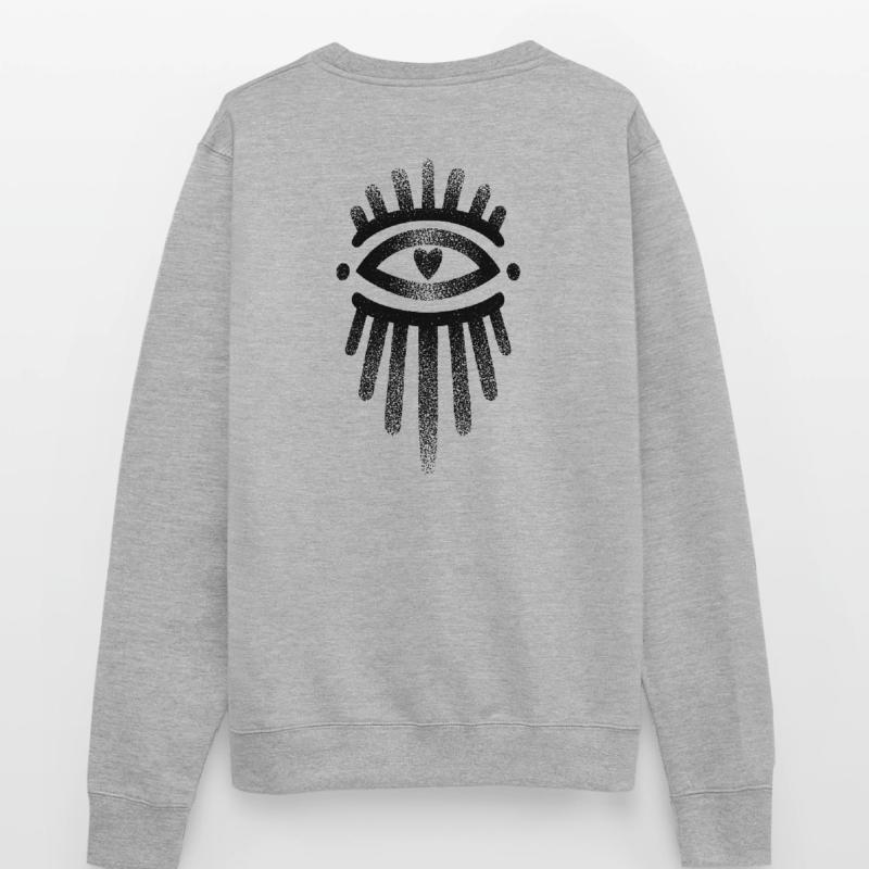 Oeil dotwork vertical Sweat-shirt Unisexe