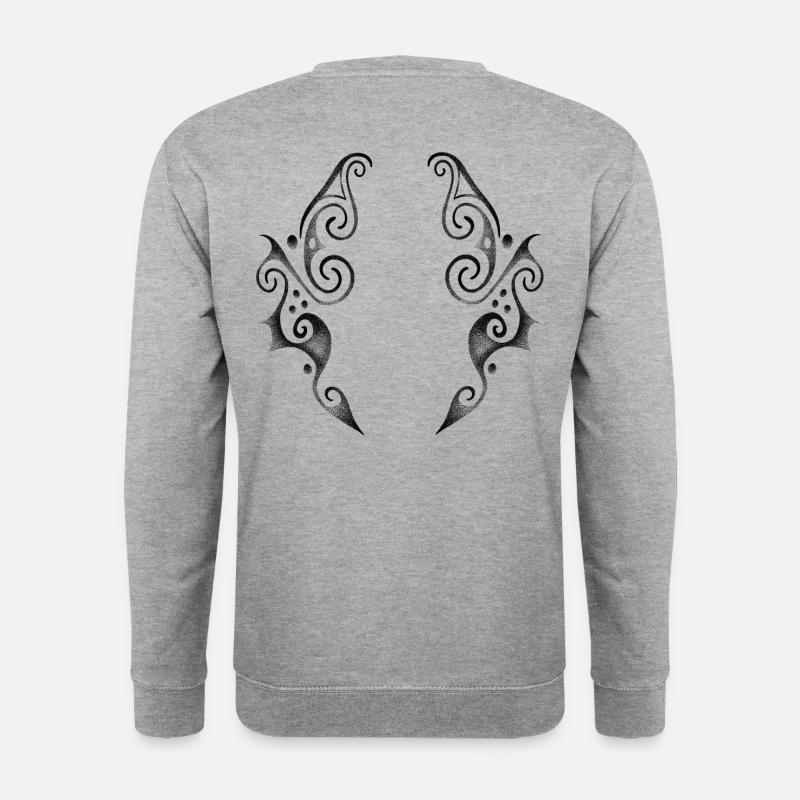 Altes Punktwork-Dotwork-Symbol - Unisex Pullover - Weißgrau meliert
