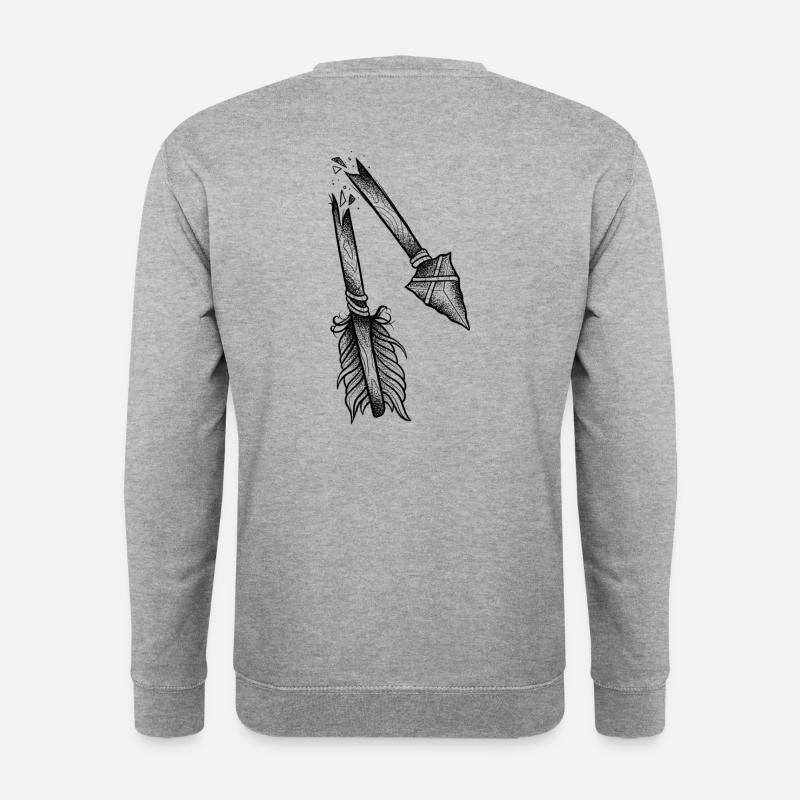 Dotwork broken arrow - Unisex Sweatshirt - salt & pepper