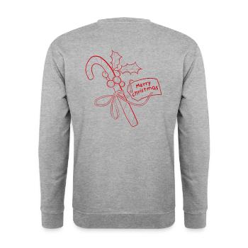Merry christmas - Unisex Sweatshirt - salt & pepper - Back - Michal (187cm)