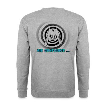 Piège hypnose confiance - Sweat-shirt Unisexe - gris chiné - Dos - Michal (187cm)