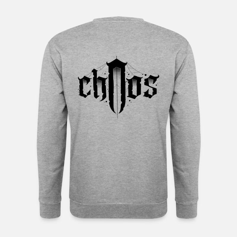 Chaos Trash Lettering - Unisex Pullover - Weißgrau meliert