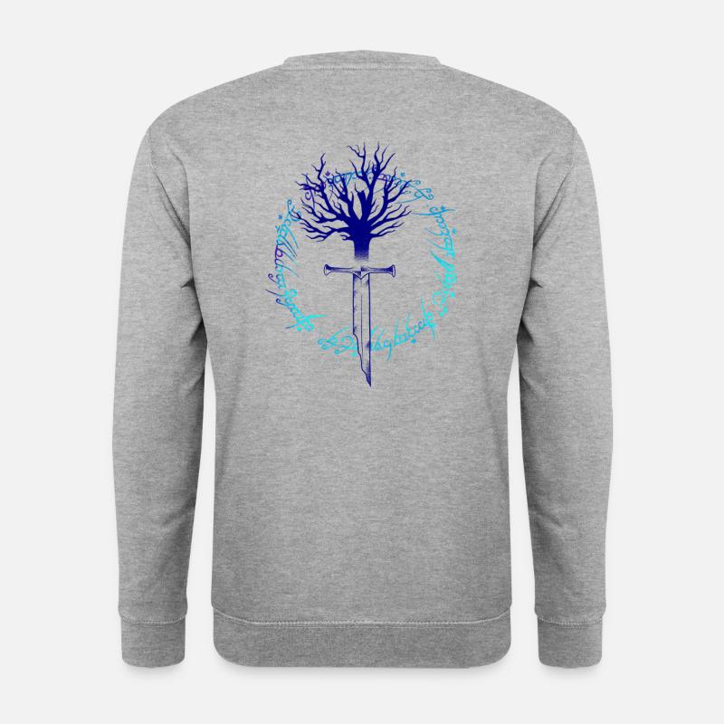 Elven blade dotwork art - Unisex Sweatshirt - salt & pepper