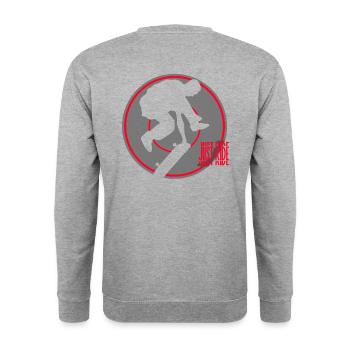 Just ride skateboard - Sweat-shirt Unisexe - gris chiné - Dos - Michal (187cm)