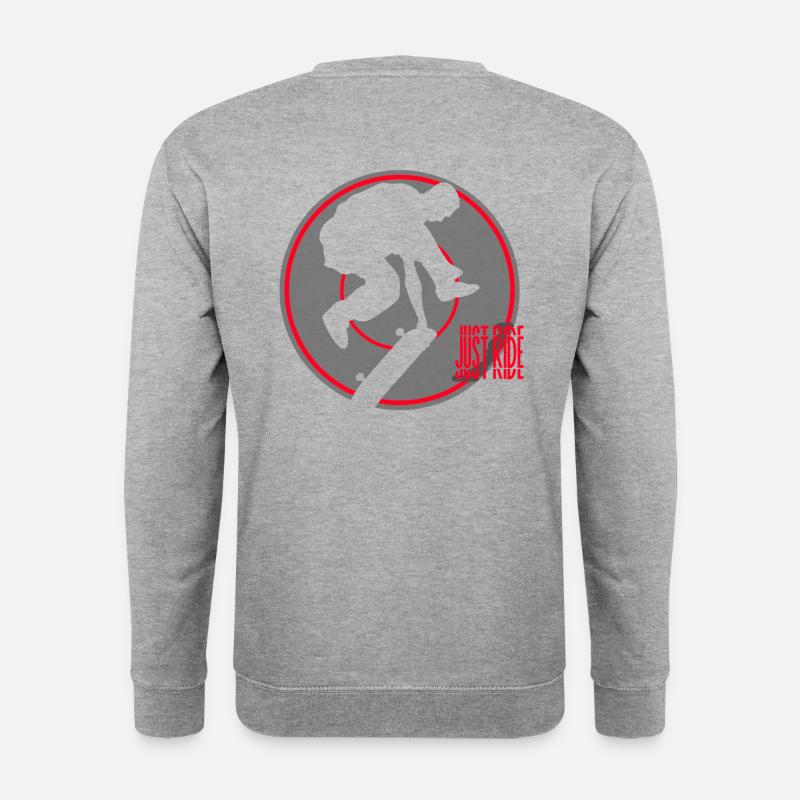 Einfach Skateboard fahren - Unisex Pullover - Weißgrau meliert
