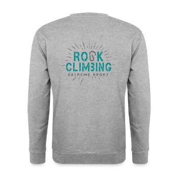 Sport extreme Rock Climbing - Sweat-shirt Unisexe - gris chiné - Dos - Michal (187cm)