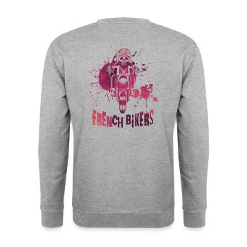 Bikers made in France - Unisex Sweatshirt - salt & pepper - Back - Michal (187cm)