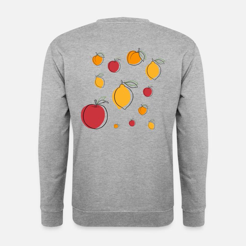 Obstparty! - Unisex Pullover - Weißgrau meliert