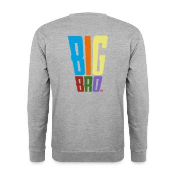 Big brother BIG BRO. - Unisex Sweatshirt - salt & pepper - Back - Michal (187cm)