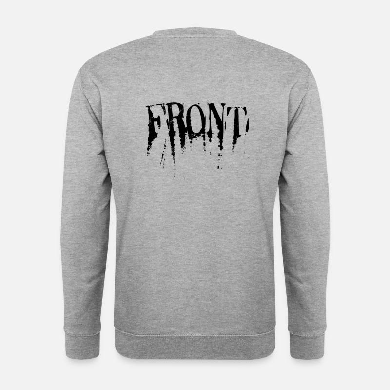 Stirn - Unisex Pullover - Weißgrau meliert