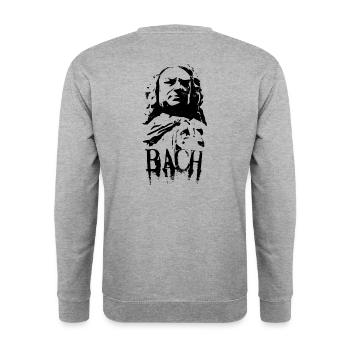 Sketch Bach - Unisex Sweatshirt - salt & pepper - Back - Michal (187cm)