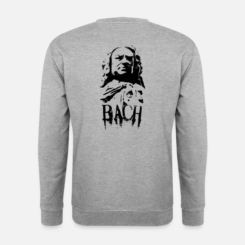 Bach skizzieren - Unisex Pullover - Weißgrau meliert