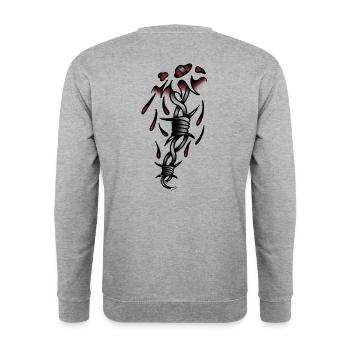 Babelé style old school traditionnel - Sweat-shirt Unisexe - gris chiné - Dos - Michal (187cm)