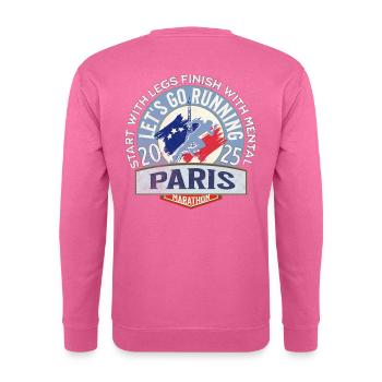 Auf geht's zum Paris-Marathon - Unisex Pullover - Pink - Hinten