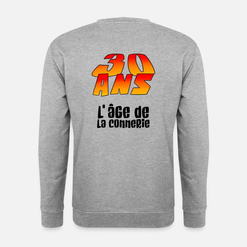 30 Jahre, Jubiläum - Unisex Pullover - Weißgrau meliert