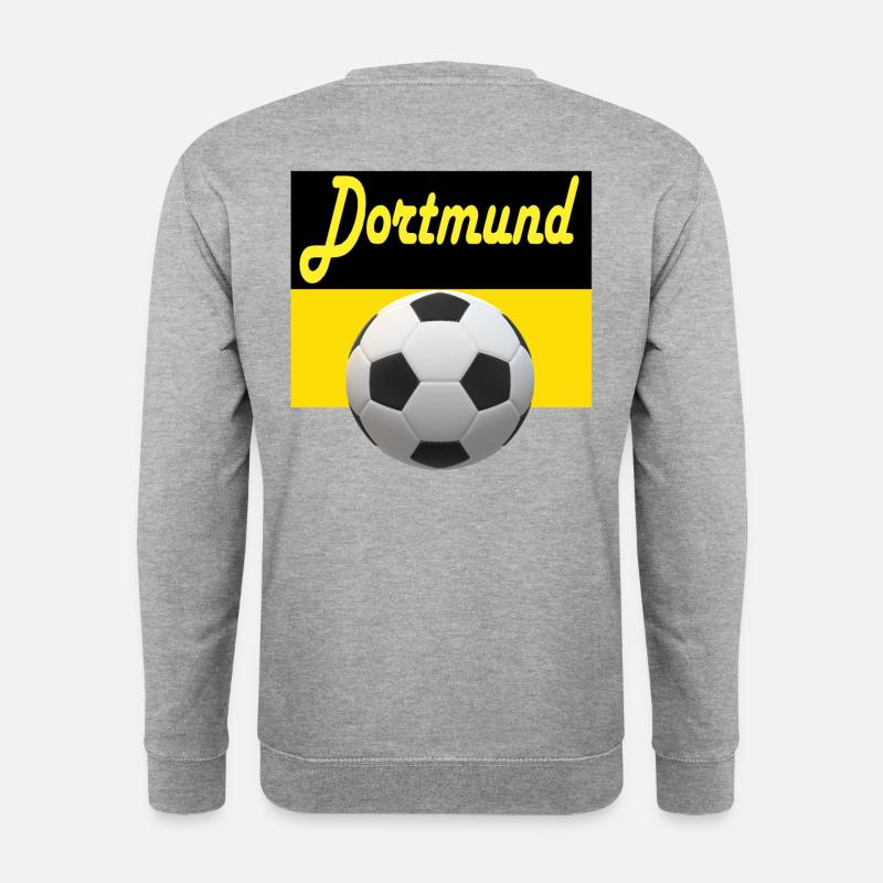 Dortmund Fussball Design - Unisex Pullover - Weißgrau meliert