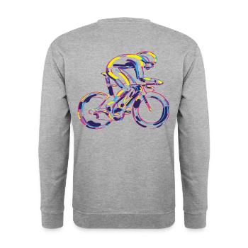 Cycling - Unisex Sweatshirt - salt & pepper - Back - Michal (187cm)