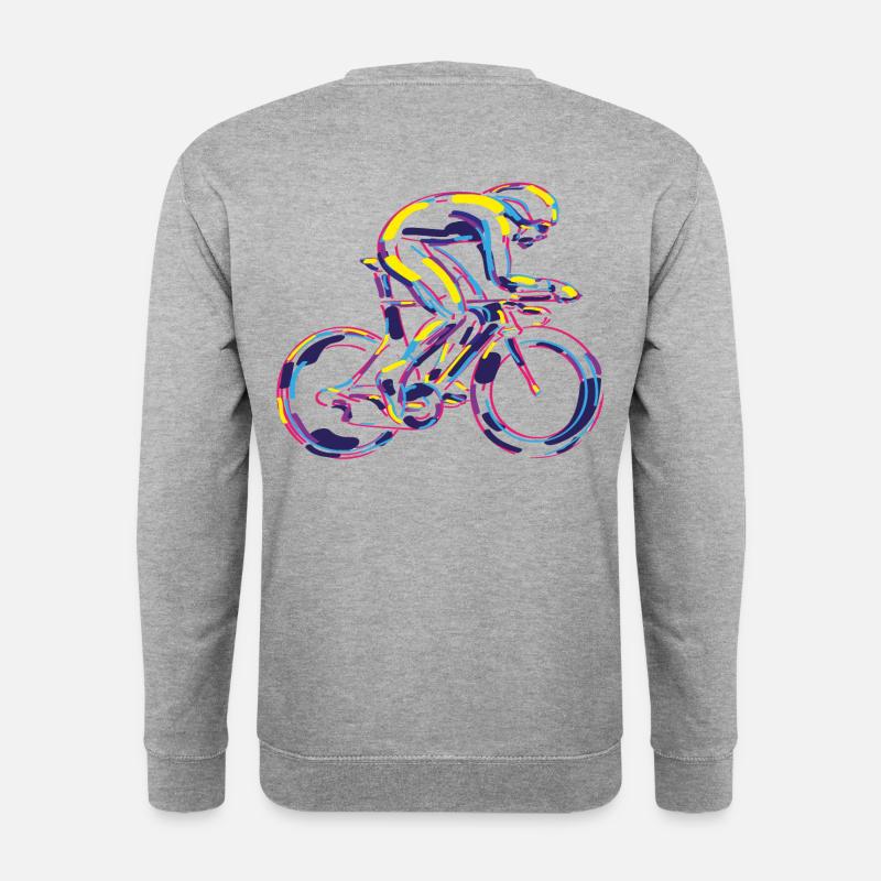 Radfahren - Unisex Pullover - Weißgrau meliert