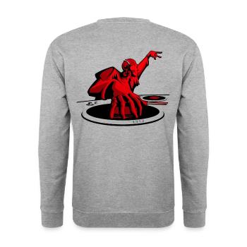 disc jockey - Unisex Sweatshirt - salt & pepper - Back - Michal (187cm)