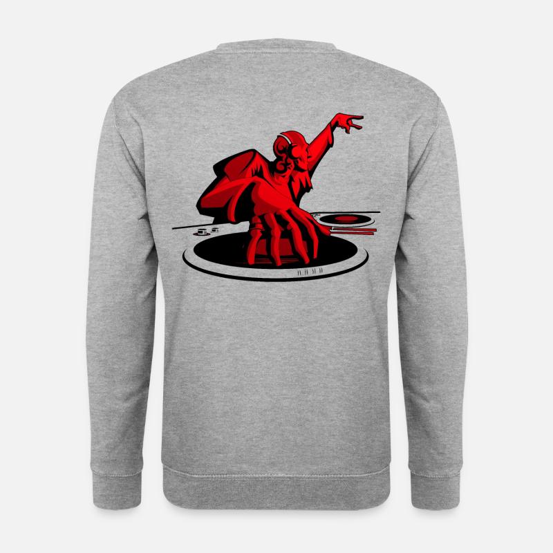 Diskjockey - Unisex Pullover - Weißgrau meliert