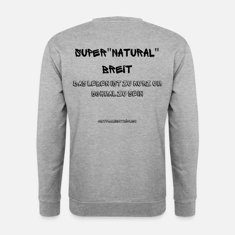 Supernatural Breit - Unisex Pullover - Weißgrau meliert