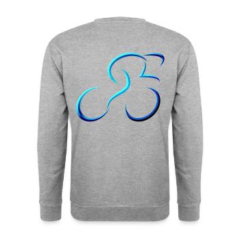 cycliste cyclisme BMX vélo sport VTT hobby - Sweat-shirt Unisexe - gris chiné - Dos - Michal (187cm)