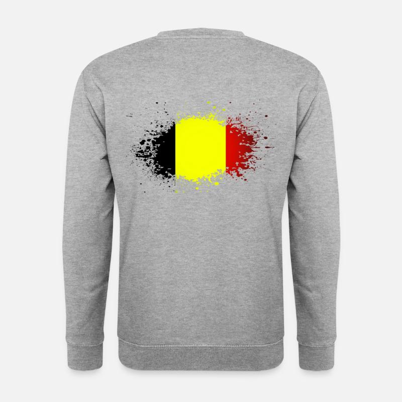 Belgien - Unisex Pullover - Weißgrau meliert