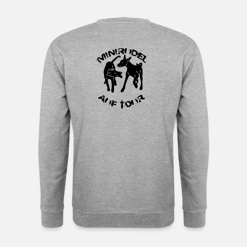 minirudel_auf_tour - Unisex Pullover - Weißgrau meliert