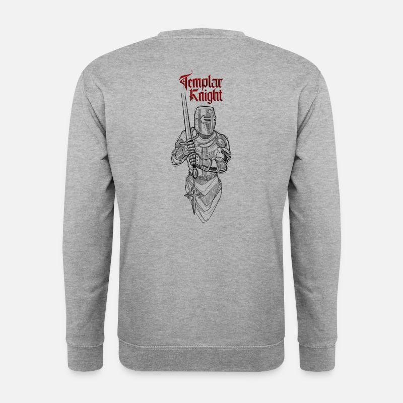 Templar Knight - Unisex Pullover - Weißgrau meliert