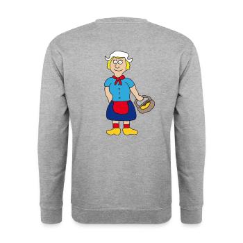 Hollande - Sweat-shirt Unisexe - gris chiné - Dos - Michal (187cm)