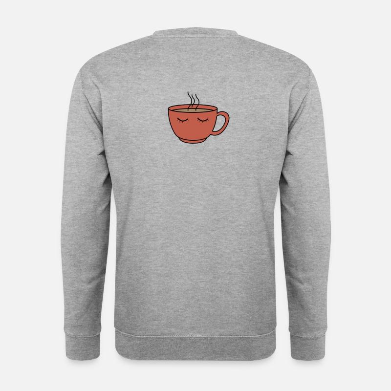 COFFE, BITTE - Unisex Pullover - Weißgrau meliert