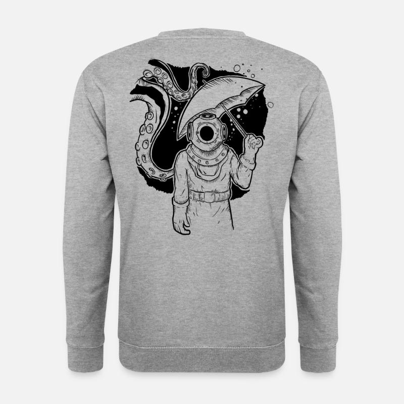 Seabed drawing sketchy old school - Unisex Sweatshirt - salt & pepper