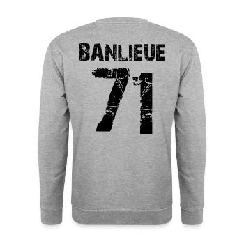 banlieue 71 - Unisex Sweatshirt - salt & pepper - Back - Michal (187cm)