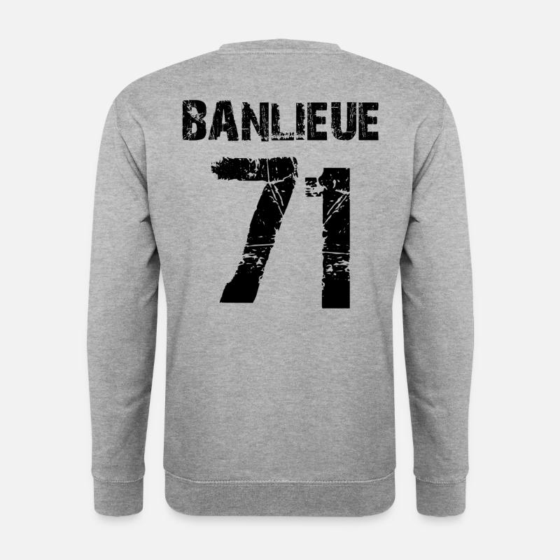 banlieue 71 - Unisex Pullover - Weißgrau meliert