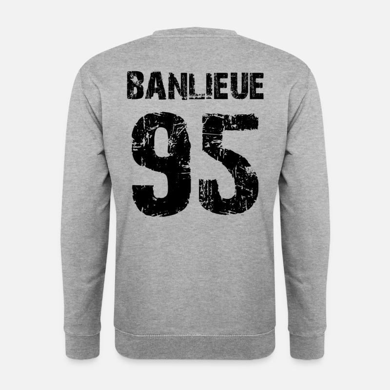 banlieue 95 - Unisex Pullover - Weißgrau meliert