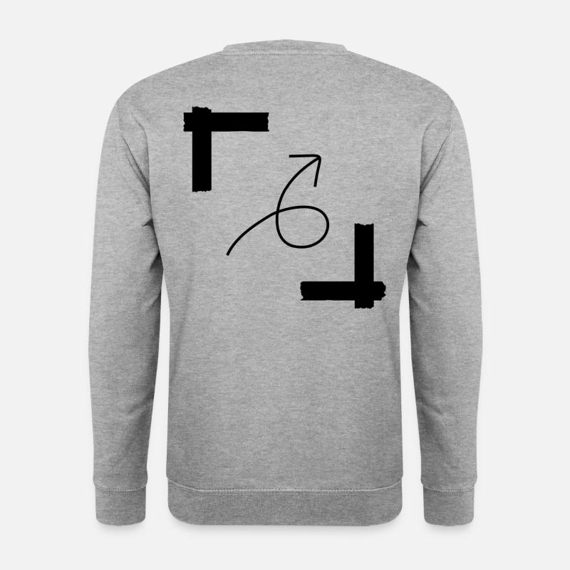 Kantenpfeil - Unisex Pullover - Weißgrau meliert