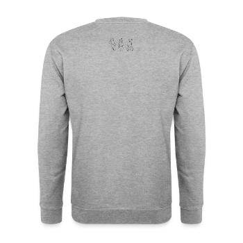 Line Art Femme Noir - Sweat-shirt Unisexe - gris chiné - Dos - Michal (187cm)