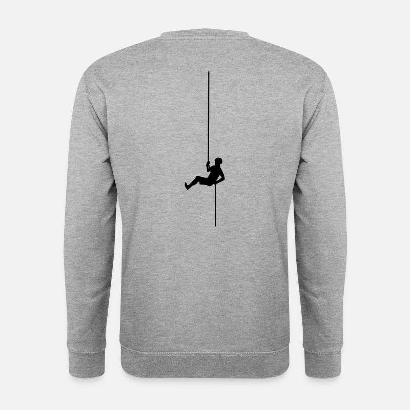 Abseiling climbing - Unisex Sweatshirt - salt & pepper