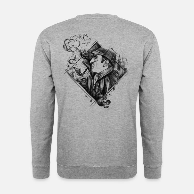 Sherlock Holmes - Unisex Pullover - Weißgrau meliert