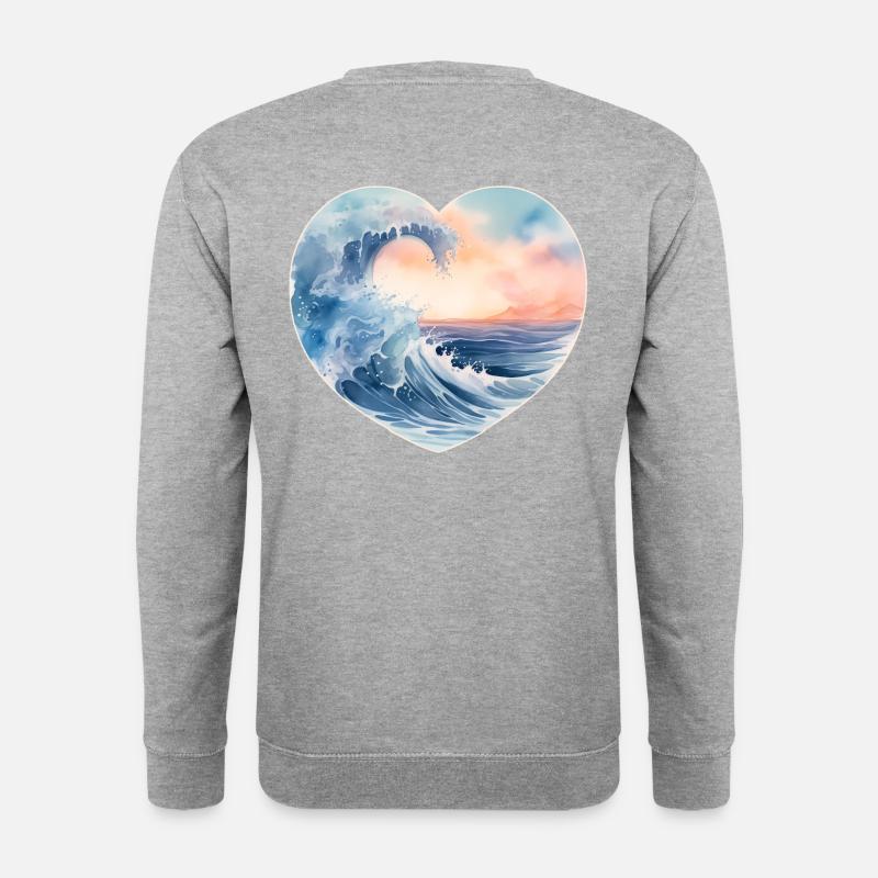 Wave Heart - Unisex Sweatshirt - salt & pepper