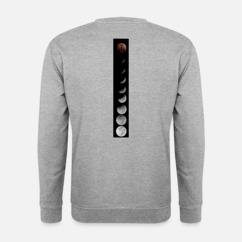 Mondfisternis Japanisch - Unisex Pullover - Weißgrau meliert