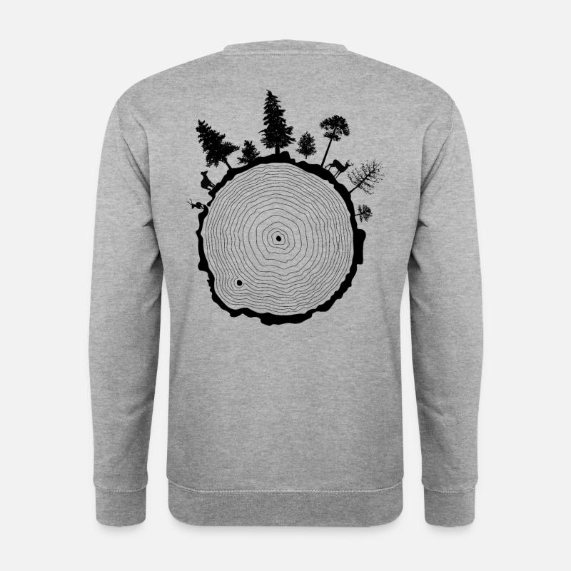 Planet Erde - Unisex Pullover - Weißgrau meliert