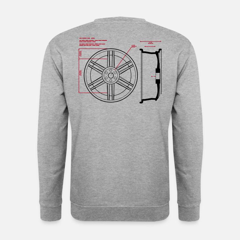 Alufelge Race - Unisex Pullover - Weißgrau meliert