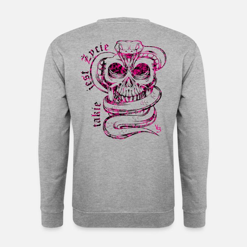 Schlange Polnisch V3 - Unisex Pullover - Weißgrau meliert