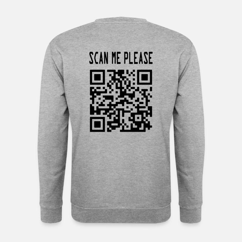 Scan Me QR Code for a Motivational Boost - Unisex Sweatshirt - salt & pepper