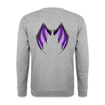 Deamon Wings funny gift idea demon wings - Unisex Sweatshirt - salt & pepper - Back - Michal (187cm)