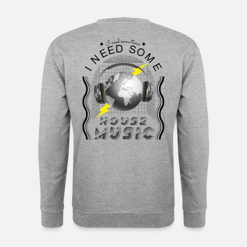 We need more House Music - Unisex Pullover - Weißgrau meliert