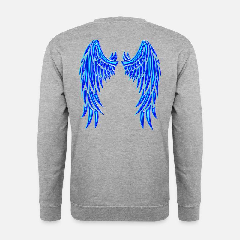 Flügel Nr. 03 - Design A - Unisex Pullover - Weißgrau meliert