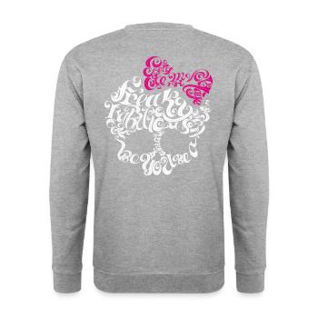 Monster High™ Tête De Mort Avec Noeud Backprint - Sweat-shirt Unisexe - gris chiné - Dos - Michal (187cm)