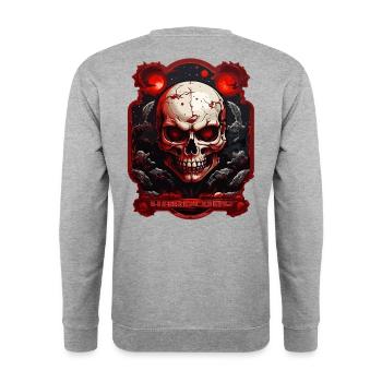 Hardcore - Unisex Sweatshirt - salt & pepper - Back - Michal (187cm)